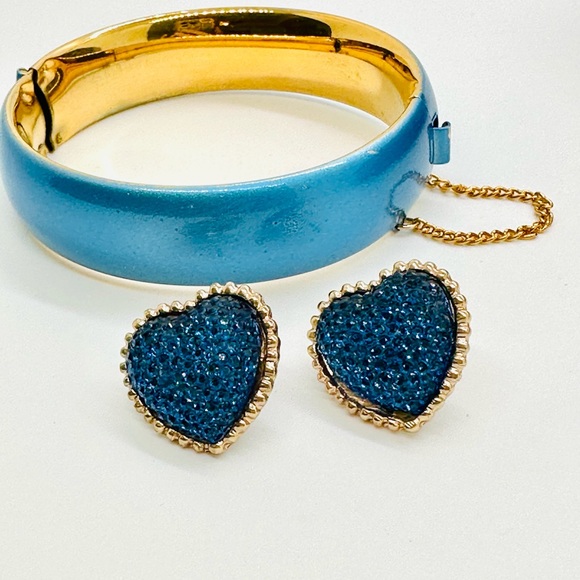 Vintage Blue Bracelet & 💙 Druzy Earrings - Picture 5 of 13